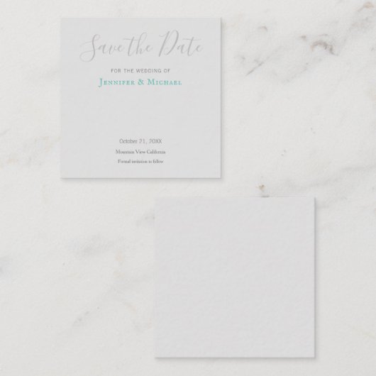 の結婚プロフェッショナルデザインモダン日付の保存 エンクロージャーカード (正面/裏面)
