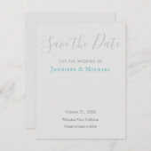 の結婚プロフェッショナルデザインモダン日付の保存 出欠カード (正面/裏面)