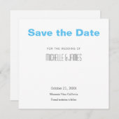 の結婚プロフェッショナルミニマルモダンリストスカイブルー セーブザデート (正面/裏面)