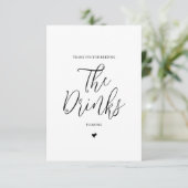 の結婚ベンダサンキューカード – バーテンダー サンキューカード (スタンド正面)