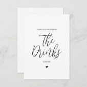 の結婚ベンダサンキューカード – バーテンダー サンキューカード (正面/裏面)