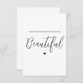 の結婚ベンダーサンキューカード – ヘア/メイクアップ サンキューカード (正面/裏面)