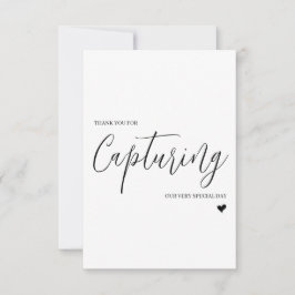 の結婚ベンダーサンキューカード – 写真家/Vid サンキューカード