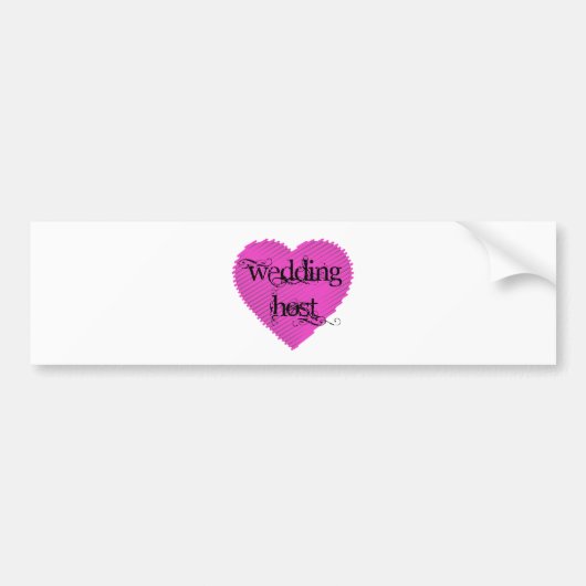 の結婚ホスト バンパーステッカー (正面)