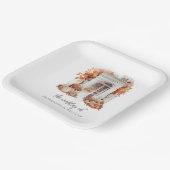 の結婚ホワイトフロントドア秋 ペーパープレート (傾斜あり)