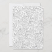 の結婚ホワイトレース招待状 招待状 (裏面)