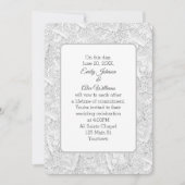 の結婚ホワイトレース招待状 招待状 (正面)