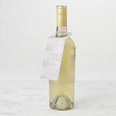 の結婚ボトルハンガー | 光る銀ストライプ色 ボトルネックタグ (アングル)