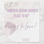 の結婚ボトルラベル ワインラベル (シングルラベル)