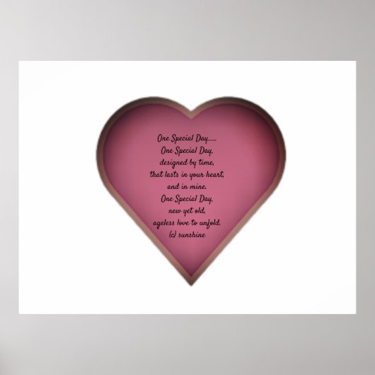 の結婚ポスター1日の詩 ポスター (正面)