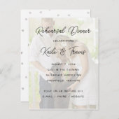 の結婚ポストカードリハーサル夕食写真招待状 ポストカード (正面/裏面)