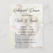 の結婚ポストカードリハーサル夕食写真招待状 ポストカード (正面)