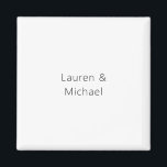 の結婚ミニマエレガントリストのプレーン白黒 マグネット<br><div class="desc">このテンプレートは全カスタマイズてのプロフェッショナルの職業に合わせることができる。</div>