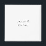 の結婚ミニマエレガントリストのプレーン白黒 マグネット<br><div class="desc">このテンプレートは全カスタマイズてのプロフェッショナルの職業に合わせることができる。</div>