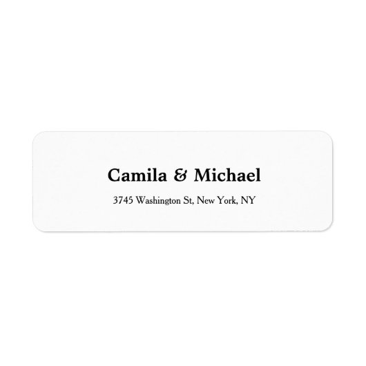 の結婚ミニマエレガントリストの白い平野 ラベル (正面)