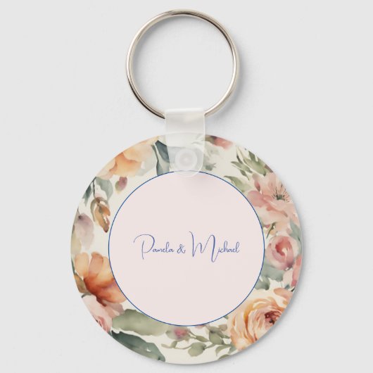 の結婚ミニマエレガントリストクラシカルフローラ キーホルダー (正面)