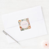 の結婚ミニマエレガントリストクラシカルフローラ スクエアシール (封筒)