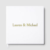 の結婚ミニマエレガントリスト書道白黒 ゲストブック (正面)