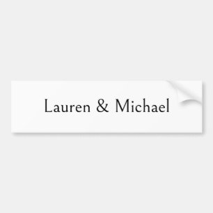 の結婚ミニマエレガントリスト書道白黒 バンパーステッカー