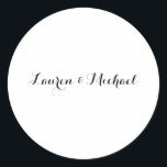 の結婚ミニマエレガントリスト書道白黒 ラウンドシール<br><div class="desc">このテンプレートは全カスタマイズてのプロフェッショナルの職業に合わせることができる。</div>