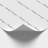 の結婚ミニマエレガントリスト書道白黒 ラッピングペーパー (角)