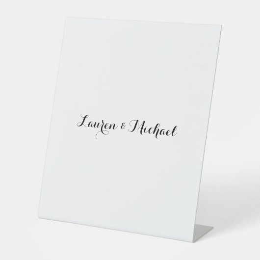 の結婚ミニマエレガントリスト書道白黒 台座サイン (正面)