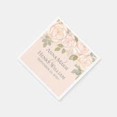 の結婚ミニマエレガントリモダンアル赤面フローラ スタンダードカクテルナプキン (角)