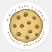 の結婚ミニマシンプルリストはクッキーを取って下さい ラウンドシール (正面)