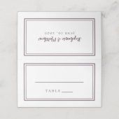 の結婚ミニマシンプルリスト・パープルカシス プレイスカード (外部開封)