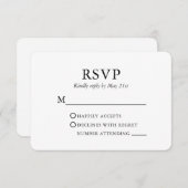 の結婚ミニマモダンエレガントリスト 出欠カード (正面/裏面)