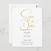 の結婚ミニマモダンリストの平書 ポストカード (正面/裏面)