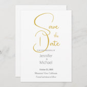 の結婚ミニマモダンリストの平書 招待状 (正面/裏面)