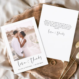 の結婚ミニマモダンリストサンキューカード