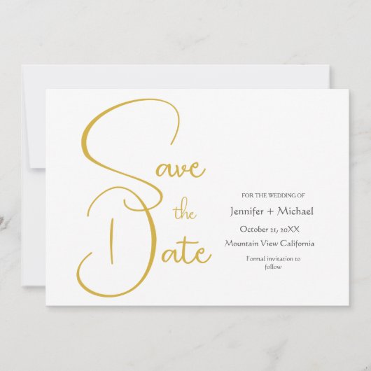 の結婚ミニマモダンリスト平書の台本 招待状 (正面)