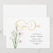 の結婚ミニマモダンリスト平書の台本 招待状 (正面/裏面)