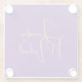 の結婚ミニマモダンリスト・プレーン書名 ガラスコースター (裏面)