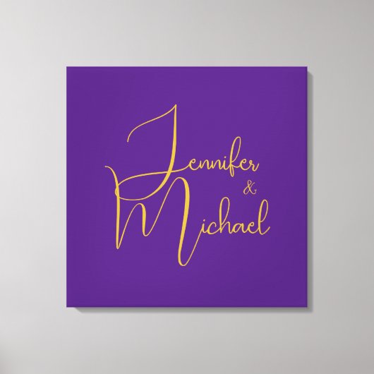 の結婚ミニマモダンリスト・プレーン書名 キャンバスプリント (正面)