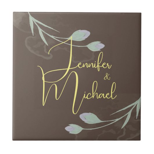 の結婚ミニマモダンリスト・プレーン書名 タイル (正面)