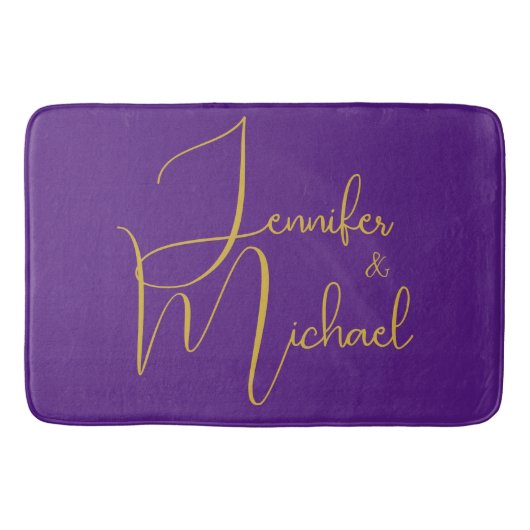 の結婚ミニマモダンリスト・プレーン書名 バスマット (正面)