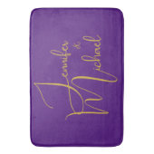 の結婚ミニマモダンリスト・プレーン書名 バスマット (正面縦)