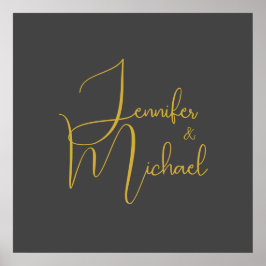 の結婚ミニマモダンリスト・プレーン書名 ポスター