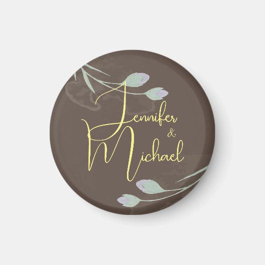 の結婚ミニマモダンリスト・プレーン書名 マグネット (正面)