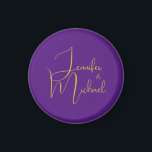 の結婚ミニマモダンリスト・プレーン書名 マグネット<br><div class="desc">簡単に色やフォントを変えられる。ロゴや背景画像も好きなように追加できる。</div>