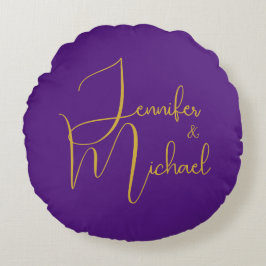 の結婚ミニマモダンリスト・プレーン書名 ラウンドクッション