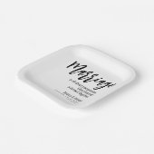 💍の結婚ミニマユーモアのあるリストエレガント ペーパープレート (傾斜あり)