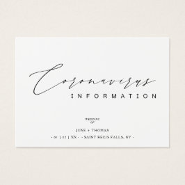 の結婚ミニマルシンプルリストCoronavirus情報