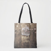 の結婚メイド・オブ・オーナー(花嫁付き添い人)ウッドメイソンジャール弦灯 トートバッグ (正面)