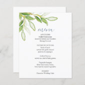 の結婚メニュエレガントー (正面/裏面)