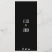 の結婚メニュエレガントー・カードの金ゴールドと黒 メニュー (裏面)