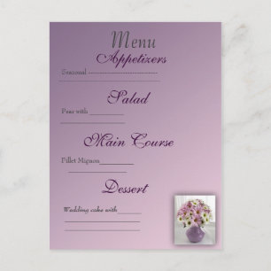 の結婚メニュカード ポストカード